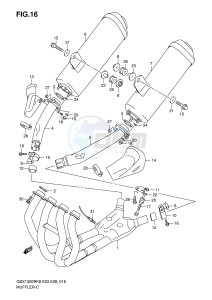 GSX1300R (E3-E28) Hayabusa drawing MUFFLER