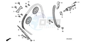 CBR1000RAA Europe Direct - (ED / ABS HRC) drawing CAM CHAIN/TENSIONER