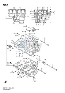 GSF650 (E21) Bandit drawing CRANKCASE