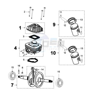 LUDIX 10 RBP2A drawing CRANKSHAFT PULSAIR ALU