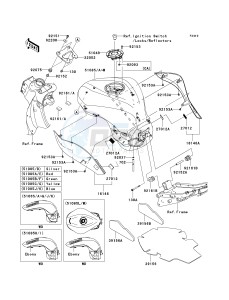 ZX 600 P [NINJA ZX-6R] (7F-8FA) P8F drawing FUEL TANK