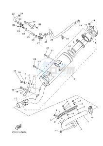 YFZ450R YFZ450RSE YFZ450R SPECIAL EDITION (1TD6 1TD7) drawing EXHAUST