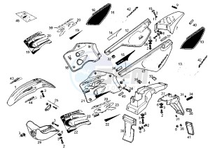 SENDA R - 50 cc drawing BODY