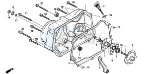 XR70R drawing RIGHT CRANKCASE COVER