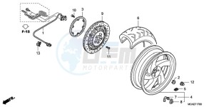 GL1800A UK - (E / MKH) drawing REAR WHEEL