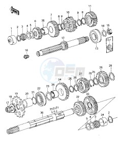 KZ 1000 A [KZ1000] (A3-A4) [KZ1000] drawing TRANSMISSION -- 79-80 A3_A3A_A4- -