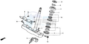 VT750C drawing STEERING STEM