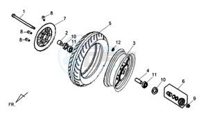 ALLO 50 45KMH drawing FRONT WHEEL / BRAKE DISC