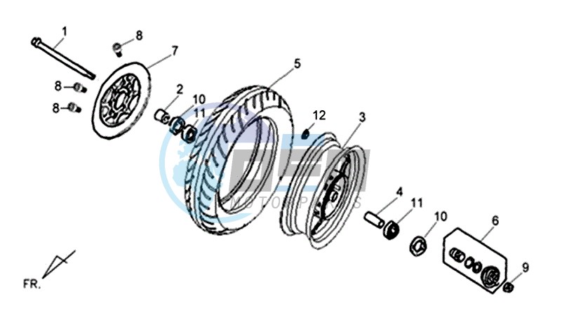 FRONT WHEEL / BRAKE DISC