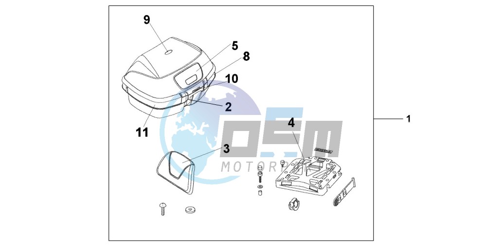 45 L TOP BOX SEAL SILVER METALLIC