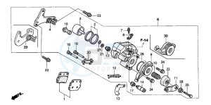 TRX400EX SPORTRAX 400 EX drawing REAR BRAKE CALIPER