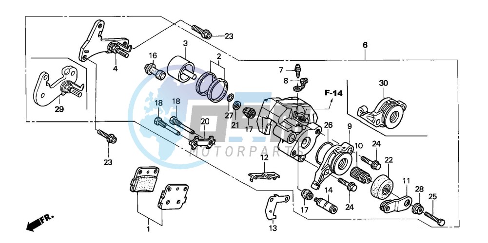 REAR BRAKE CALIPER