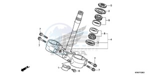 CRF250RG CRF250R ED drawing STEERING STEM