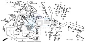 CB1300A9 Europe Direct - (ED / ABS MME TWO) drawing HANDLE PIPE/TOP BRIDGE