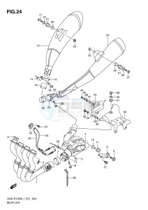 GSX-R1000 (E21) drawing MUFFLER (GSX-R1000L1 E21)