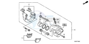 FES1259 France - (F / CMF 2F) drawing REAR BRAKE CALIPER