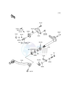 KX250F KX250ZFF EU drawing Gear Change Mechanism