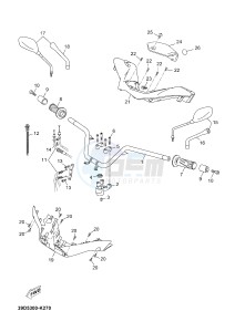 YP125RA (ABS) X-MAX125 ABS X-MAX125 ABS (2ABE) drawing STEERING HANDLE & CABLE