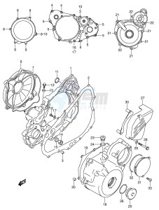 DR-Z400 (E1) drawing CRANKCASE COVER (DR-Z400EY EK1 EK2 EK3 EK4)