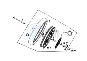 SYMPHONY ST 200i (L8) EU drawing FRONT WHEEL