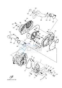 YFM700FWAD GRIZZLY 700 (B1AJ) drawing CRANKCASE COVER 1