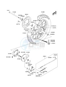 KLX 125 A (A1-A3) drawing REAR HUB-- A1_A2- -