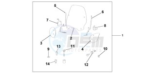 SH150R 125 drawing WIND SHIELD