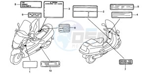 FES250 FORESIGHT drawing CAUTION LABEL