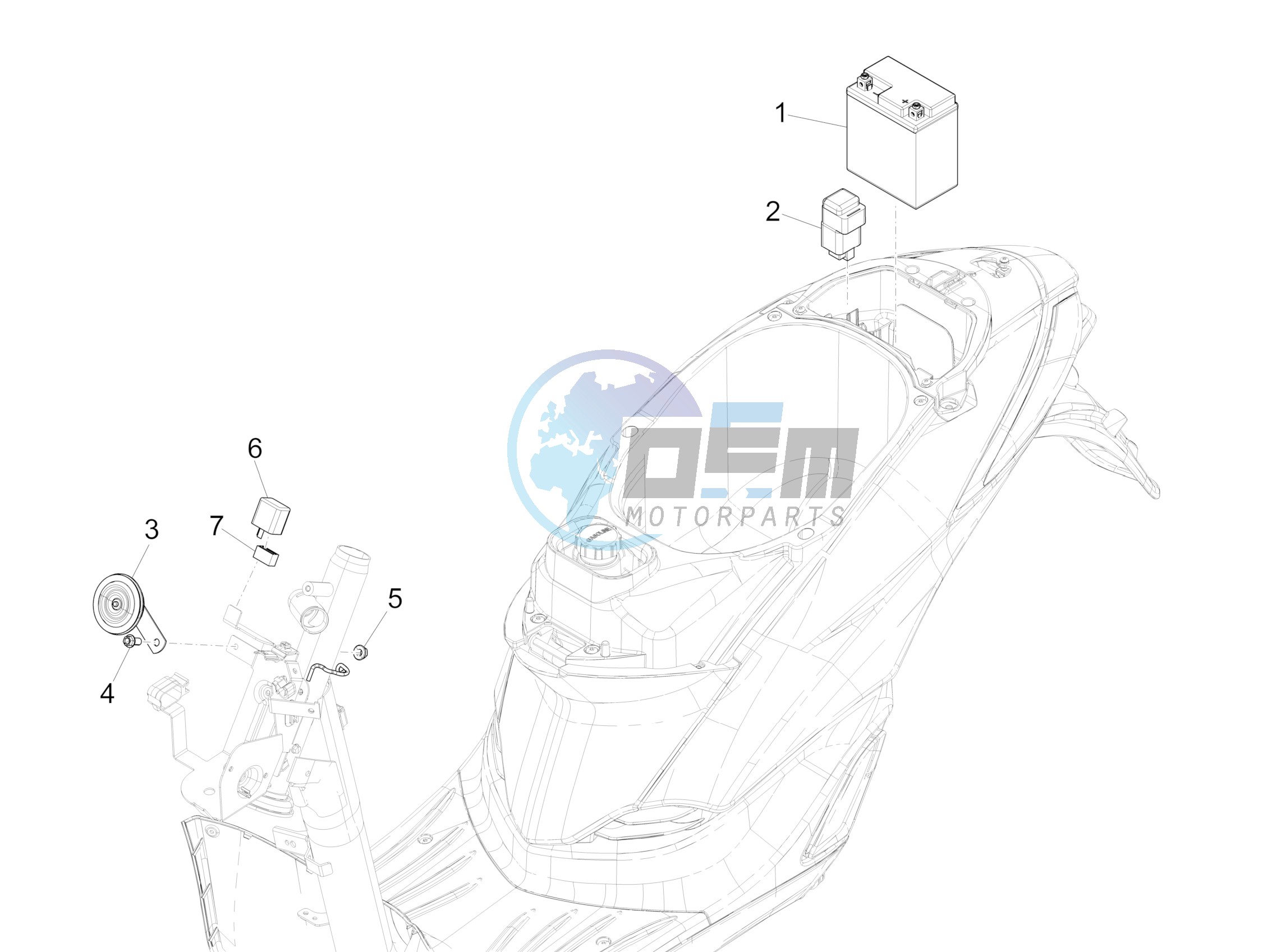 Remote control switches - Battery - Horn