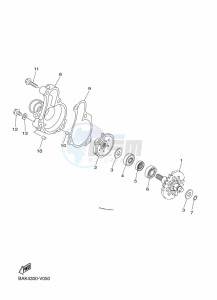 WR250F (BAKD) drawing WATER PUMP