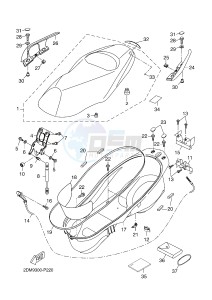 YPR125RA XMAX 125 ABS EVOLIS 125 ABS (2DMC 2DMC) drawing SEAT