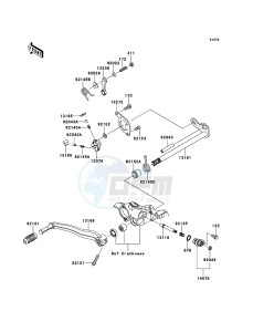 KFX450R KSF450BBF EU drawing Gear Change Mechanism