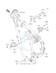 KL 650 E [KLR650] (E8F-E9F) E8F drawing ENGINE MOUNT