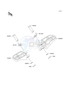 KX 250 M (M2) drawing FOOTRESTS