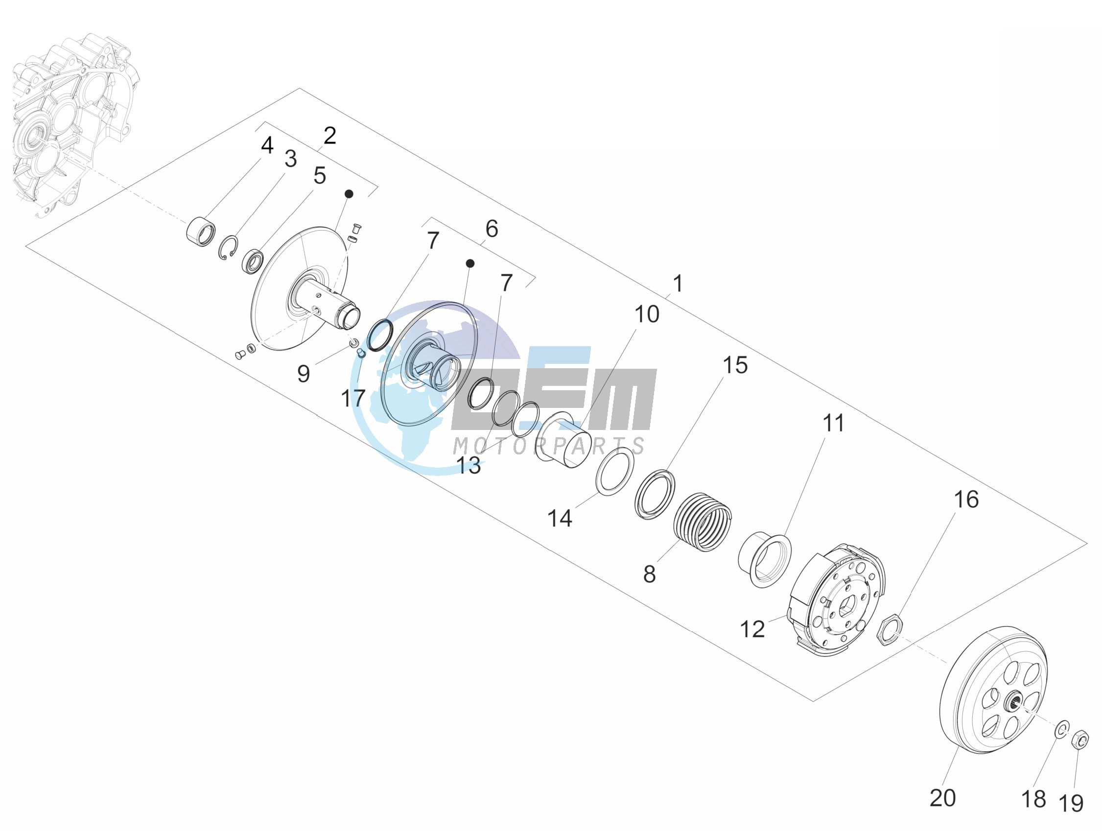 Driven pulley