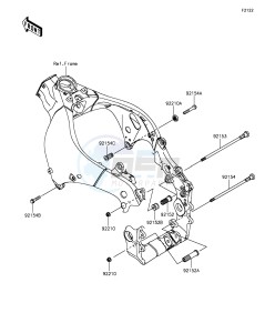 NINJA ZX-10R ABS ZX1000SGFB XX (EU ME A(FRICA) drawing Engine Mount