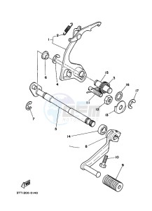 DT125 (3TTU) drawing SHIFT SHAFT