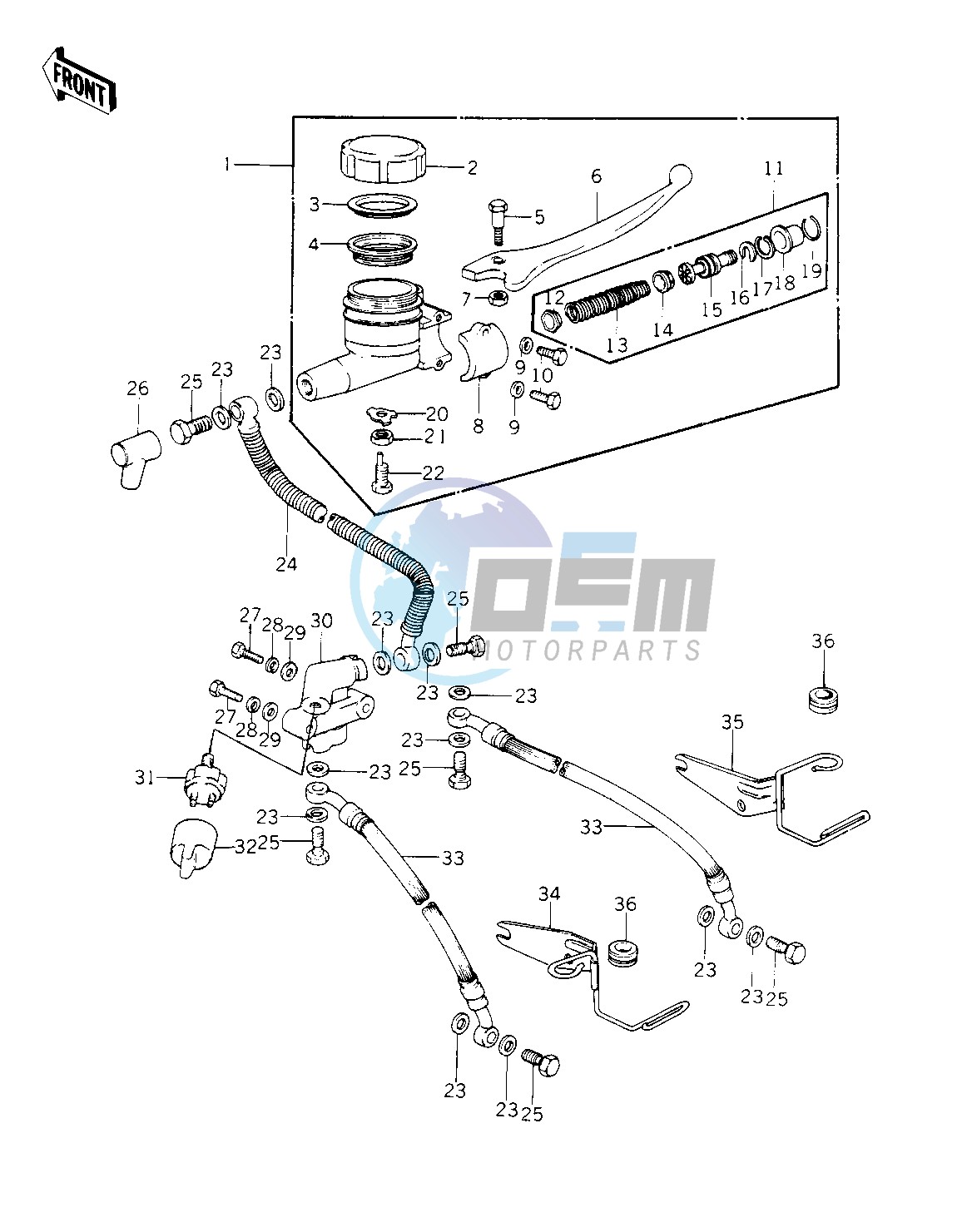 FRONT MASTER CYLINDER -- KZ1000-C1- -