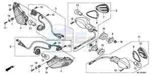 CBR1000RR9 Korea - (KO / MME SPC) drawing WINKER (CBR1000RR9,A/RA9, A)