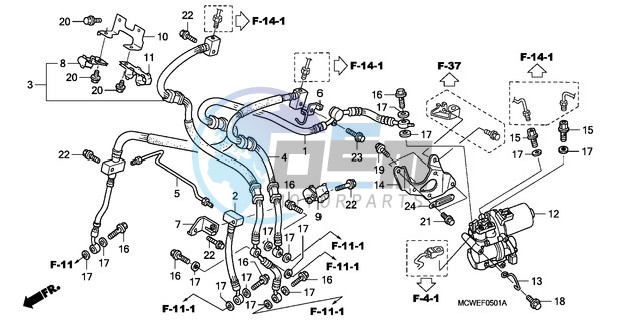 FRONT BRAKE HOSE (VFR800A)