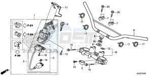 CRF250LE CRF250L Korea - (KO) drawing HANDLE PIPE/TOP BRIDGE