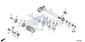 CBR250RAF CBR250RA Europe Direct - (ED) drawing GEARSHIFT DRUM