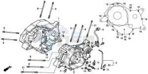 VT125C drawing CRANKCASE