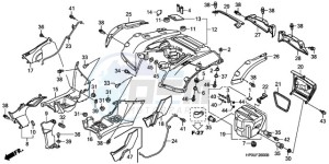 TRX500FE9 Australia - (U) drawing REAR FENDER