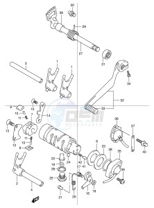 TU125 (E2) drawing GEAR SHIFTING