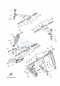 YFM700FWAD YFM70GPLK (B4F3) drawing FRONT SUSPENSION & WHEEL