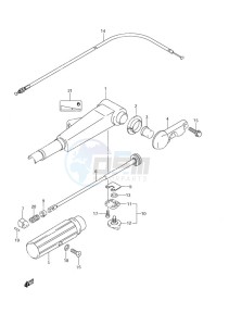 DF 9.9 drawing Tiller Handle Non-Remote Control