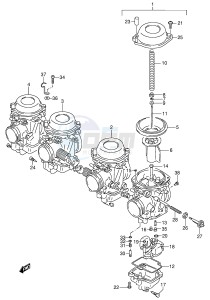 GSX600F (E2) Katana drawing CARBURETOR