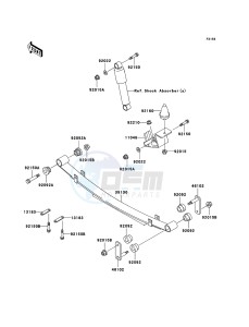 MULE 3000 KAF620-G5 EU drawing Rear Suspension