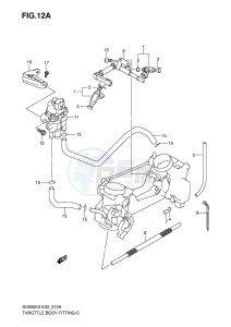 SV650S (E2) drawing THROTTLE BODY FITTING (MODEL K7)